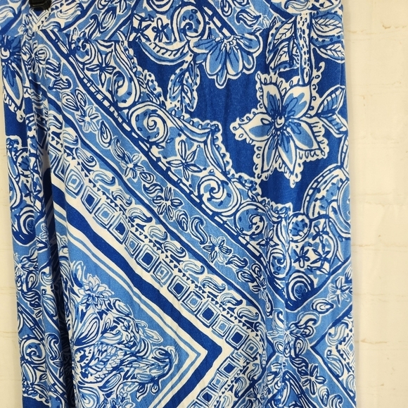 Lilly Pulitzer Nola A-Line Resortwear Maxi Skirt Blue Crush Open Water Print S - Picture 4 of 7